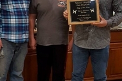 Nate Dixon receiving Derby of the Year award 2017-2018 — with Timothy Powell and Billy Butler Sr..